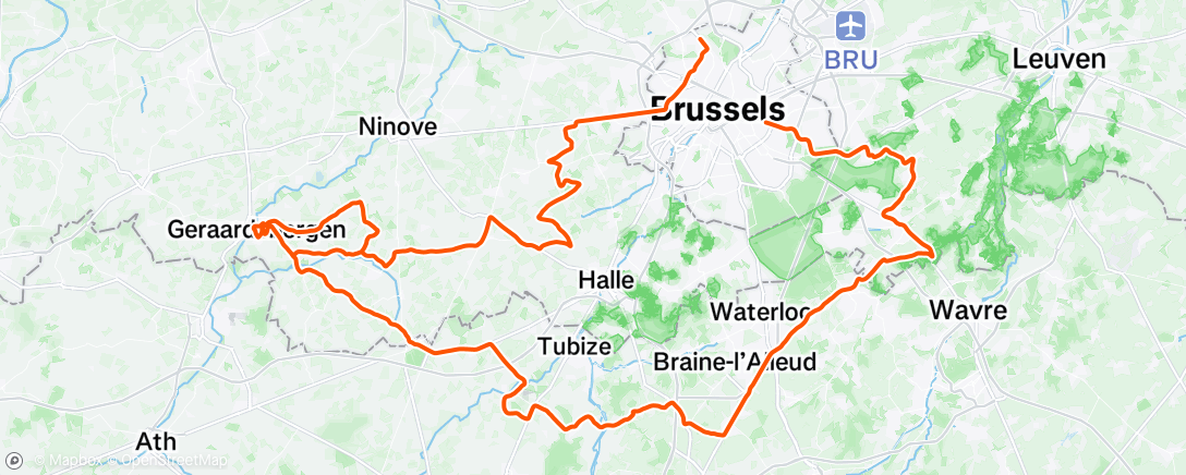 Carte de l'activité Brussels Cycling Classic