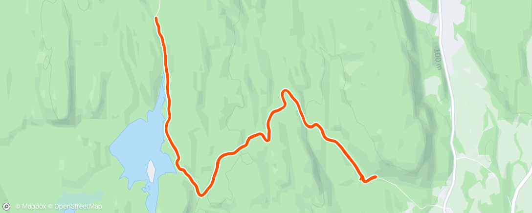 Map of the activity, Oppover og nedover på grusen til Merkedammen